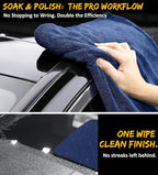 YeewayVeh 2-Pack Long-Reach Pro Car Drying Towels, 48"x32" Extra Large Super Absorbent Towels, High GSM Twisted Loop, Streak-Free Single-Sided Microfiber for Car Detailing, SUV, Truck (Dark Blue)