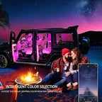 Smart USB Interior Car LED Strip Light with App Control,RGB Neon Atmosphere Lights, USB 5V Ambient Night Light Decorative Lamp, Multi Color Strip Light for Cars with Music and DIY Mode (RGB 72LEDs)