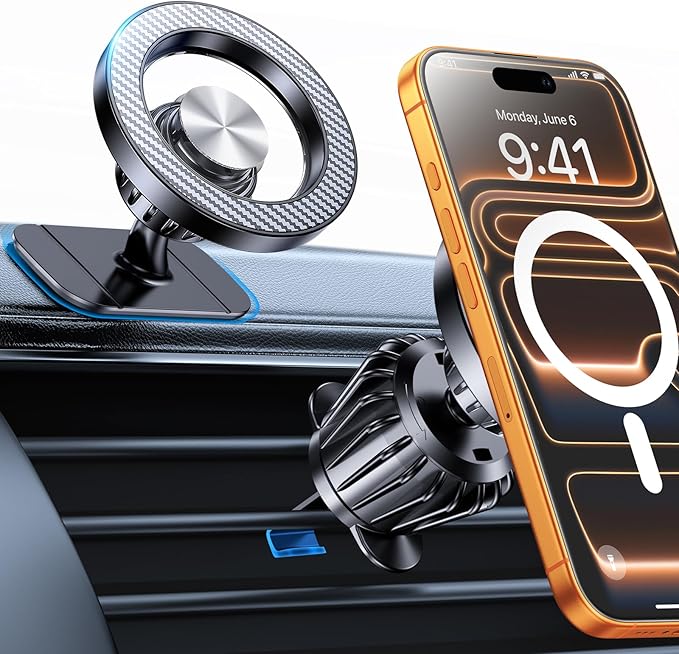 Kaistyle for Magsafe Car Mount【20 Strong Magnets】Magnetic Phone Holder for Car Phone Holder Mount Dash Mounted Holders Cell Phone Holders for Your Car Accessories for Women Men for iPhone 17 16 15 14