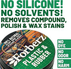 Plastic & Rubber - Restore & Renew Plastic, Rubber & Vinyl - Remove Compound/Polish/Wax Stains. Interior & Exterior. No Silicone, No Solvents, Paint Shop Safe, Nontoxic. - 19oz