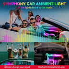 Interior Car LED Strip Lights Acrylic Fiber Optic Strip LED Lights with APP&Remote Control Dynamic Chasing Music Sync Neon Ambient Lighting Kits for Cars,SUVs,Trucks(55.12inch*2)