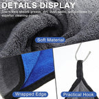 Nuenen 20 Pcs Microfiber Car Drying Towels Microfiber Cleaning Cloth 800 GSM Thick Plush Cleaning Dusting Cloth Auto Detailing Absorbent Towels Rags for Car Household Kitchen Window(Grey and Blue)