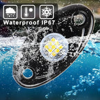 Rock Lights for Trucks, 4 Pods LED Rock Lights, IP67 Waterproof Neon Rock Lights Kits for Pickup ATV Off Road SUV, High Brightness Multifunction Underglow Lighting Glow Trail Rig Lamp (Blue)