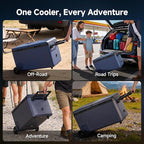 BODEGA COOLER Car Refrigerator Dual Zone,79QT Portable Freezer -4°F to 68°F, 12V Electric Cooler with Wheels & Handle, Ultra-Quiet ≤31dB, Fast Cooling for Camping, RV, Van Life & Road Trips