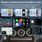 Wireless Carplay Retrofit Kit Decoder Module for Mercedes Benz NTG5.0 B C GLC CLA GLA Class W205 2015-2018 Year, Support Wireless Android Auto, Reverse Camera, Original Car OEM Control