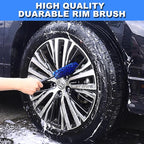 NIKCOSMK 10Pcs Wheel Brush Kit for Cleaning Wheel and Tire, Wheel and Rim Brush, Car Detailing Brushes, Tire Brush, Bendable & Durable Car Wheel Rim Cleaner Brush Set,Car Cleaning Brush Supplies Kit