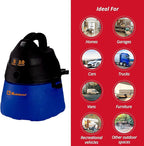 Koblenz Wet Dry Vacuum Cleaner, 3 Gallon 2.0 PHP, Twist-N-Lock Hose, Small Shop Vac, Portable Shop Vac for Home Car Garage Workshop, 10 ft Reach, Accessories Included, Blue/Black, WD-353L