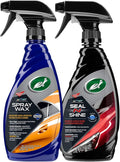 Turtle Wax 53877 ICE Seal N' Shine Hybrid Sealant Spray Wax and ICE Spray Wax Bundle Kit, Insane Water Beading with Paint Protection, Carnauba Infused for Ultimate High Gloss Finish (Combo Pack)