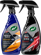 Turtle Wax 53877 ICE Seal N' Shine Hybrid Sealant Spray Wax and ICE Spray Wax Bundle Kit, Insane Water Beading with Paint Protection, Carnauba Infused for Ultimate High Gloss Finish (Combo Pack)