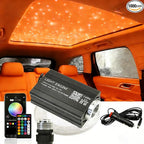Starlight Headliner Kit 1000Pcs 0.03in*6.5ft*2m 16W RGBW Music/Voice APP/Remote Control Activated Star Lights for Car Fiber Optic Star Light for Car Roof Theater Game Bed Room Ceiling