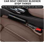 car seat gap filler, No Drop Seat Guard, Seat Gap Fillers for All Cars, Prevents Items from Falling, Easy to iInstall (Black)