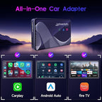 2026 Upgraded 【 3-in-1 】 HDMI Input Car TV & Wireless CarPlay Adapter & Android Auto, Stream TV Stick/i-Phone/Android Phone to Your Vehicle, Plug & Play for Factory Car Stereo 2016+