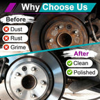 2 Sets Wheel Hub Cleaning Kit Fits Power Drill or 1/2" Impact Driven Wrenches for Car & Truck, Hub Cleaning Tool Quickly Remove Rust from Studs and Brake Discs