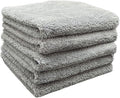 Freebird 400 Edgeless Microfiber Towels, 16x16 inches, for Quick Detailers, Waterless Wash, Spray Waxes for Touch Ups, 70/30 Premium Korean Microfiber, 400 GSM, Ice Gray, (5 Pack)