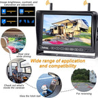 RV Backup Camera Wireless Plug and Play: Pre-Wired for Furrion System Recording Wide View Rear View Camera Clear Night Vision HD 1080P 7'' Touch Key Monitor for Trailer Camper Motorhome Yakry Y27-N