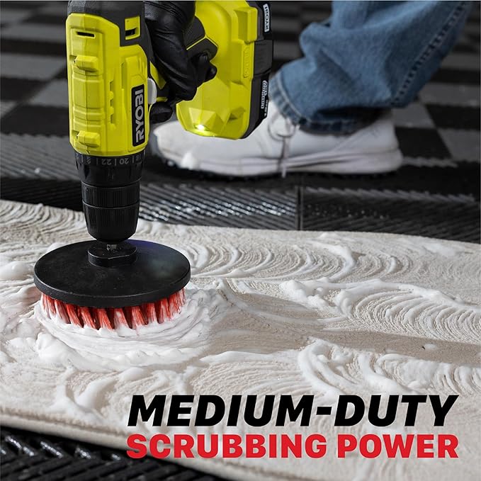 Maxshine 2" Universal M8 Medium-Duty Upholstery & Carpet Drill Brush – Power Scrubber Attachment for Car Detailing – Removes Grime, Stains & Spots from Fabric, Seats & Carpets