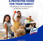 Lysol Disinfectant Spray, Sanitizing and Antibacterial Spray, For Disinfecting and Deodorizing, Mango & Hibiscus and Crisp Linen, 19 Fl. Oz (Pack of 4)