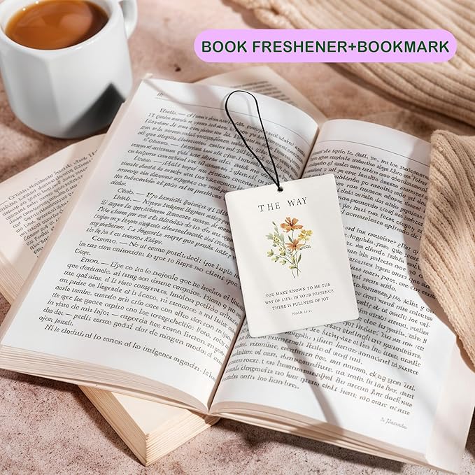 Floral Christian Car Air Freshener, Bible Verses Air Freshener Hanging 3 Pcs for Cars Closet Drawer or Books, Religious Christian God Car Accessories Mirror Decor for Women