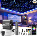 16W Meteor Twinkle LED Fiber Optic Lights, Bluetooth APP/Remote/Music Control RGBW Star Ceiling Light Kit+Adapter+Car Use Plug+Shooting Stars Light Kit, 450pcs*0.03in*9.8ft for Car/Home