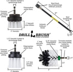 Drill Brush Ultimate Automotive Cleaning Kit with Extension - Truck Accessories - Glass, Upholstery, Seats, Window, Interior, Wheel, Carpet Cleaner - Car Mats - Spin Brush - Motorcycle Accessories