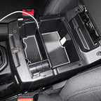 TACOBRO Center Console Organizer Compatible with Jeep Wrangler JL & JLU 2018 2019-2024 2025 2026 Accessories, Gladiator JT Truck 2020 2021 2022 2023-2026 Insert Tray Armrest Storage Box, White