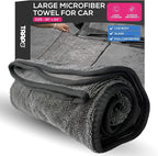 Large Microfiber Drying Towel for Cars – Ultra-Absorbent Plush, Scratch-Safe & Streak-Free Car Wash and Detailing Towel, XL 36 x 24 in, for Cars, SUVs & Trucks