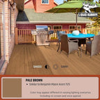 Liquid Rubber Cool Foot Deck Coating - Solar Protection Paint, Reduces Surface Temperatures by Up to 35%, Multi-Surface Cooling Decking Sealant, Waterproof, Durable Membrane, Pale Brown, 1 Gallon