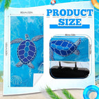 Hahafelt 2 Pack Car Seat Towel Covers with Storage Bag, 63 x 32 Inch Universal Non Slip Waterproof Sweat Protector for Car Truck, Gym Swimming Running, Machine Washable (Sea Turtles)
