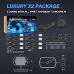 MICTUNING 2026 Upgraded X2 RGB Rock Lights Kit, APP & Remote Dual Control, 8 Pods Neon Light Lighting Kit, IP68 Waterproof, Music Sync, Strobe Effects for Trucks, Boat, RV, ATVs, UTVs