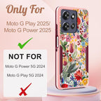 LISEVOfor Moto G Power 2025 Case - for Motorola Moto G Play 2025 Case Compatible with MagSafe Women Cute Girls Magnetic Protective Phone Cover Girly Floral Flower Heavy Duty Shockproof Design