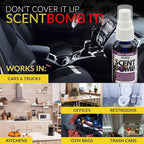 Scent Bomb Air Freshener Spray, Long-Lasting Odor Eliminator - Effective Deodorizer for Home & Car, Fresh Room Spray for Kitchen, Bathroom & Smell Neutralizer - 1 oz Pack of 4, Jolly Grape Scent