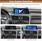 Retrofit Kit Decoder Wireless Carplay for Lexus NX RX is ES GS RC CT LS LX LC UX with Small Touchpad/Joystick Support Android Auto/MirrorLink/Backup Camera/YouTube