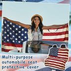 Car Seat Cover Towel Non Slip Back Seat Car Seat Towel Performance Microfiber Athletic Running Towel Washable Seat Cover for Gym Workout Sweat Outdoor Sport Beach Hiking Yoga (American Flag)
