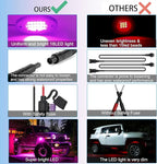 4 Pods RGB LED Rock Lights, Underglow Multicolor Neon Light Kit, Wheel Well Light with APP Control & Music Mode, Under Glow Lights for Trucks,Jeep,SUV,Golf Cart,ATV,Pickup Off Road,12V
