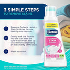 Carbona Laundry Stain Scrubber | Bio-Enzyme Stain Remover | Eliminates Fat, Oil, Blood, Milk, Fruit, Ketchup, Vegetables & Baby Food Stains | Save On Skin & Washable Fabrics | 3 Pack