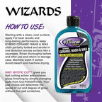 Wizards Hybrid Ceramic Car Wash and Wax Wash Si02 Infused Shampoo - Cleans, Coats & Protects Car Wash Liquid for Mechanics & Car Enthusiasts