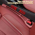 Car Seat Gap Filler Organizer of 2 - No Drop Seat Guard, Universal Car Seat Gap Filler, Durable Non-Slip Material, Easy 10-Second Install for Cars, Trucks & SUV(Beige)