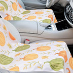 Hahafelt 2 Pack Car Seat Towel Covers with Storage Bag, 63 x 32 Inch Universal Non Slip Waterproof Sweat Protector for Car Truck, Gym Swimming Running, Machine Washable (Yellow Pumpkin,Green Pumpkin)