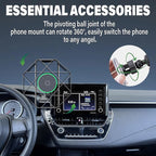 Wireless Charger Car Phone Holder for Toyota Corolla 2019-2026 / Corolla Cross 2022-2026 Accessories Apply to 8 Inch Screen Fixed Clip, 360° Rotation Cell Phone Mount