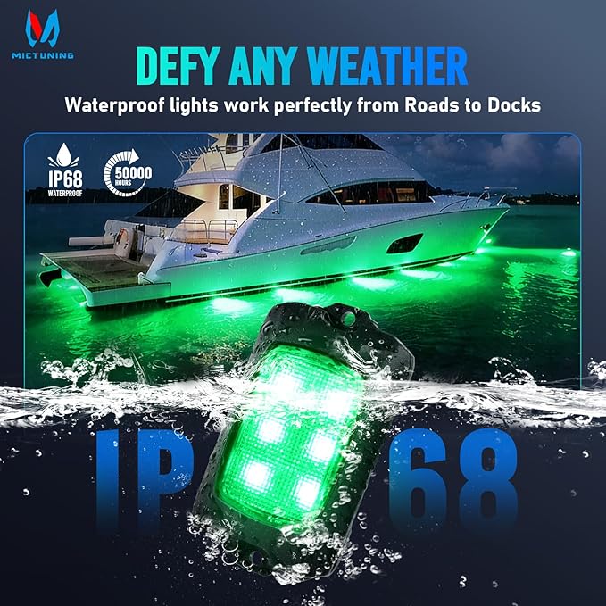 MICTUNING Q1 RGBW LED Rock Lights, APP & Remote Dual Control, 8 Pods Pure Color Underglow Neon Lighting with Wiring Switch Kit for Trucks Cars ATV UTV Golf Carts (2 Year Warranty)