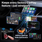 2026 Upgraded Mini Wireless CarPlay Adapter for Apple CarPlay & Android Auto, Plug & Play, Fast and Auto Connect, No Latency 2 in 1 Car Play Wireless Adapter for iPhone iOS 10+ & Android 11+