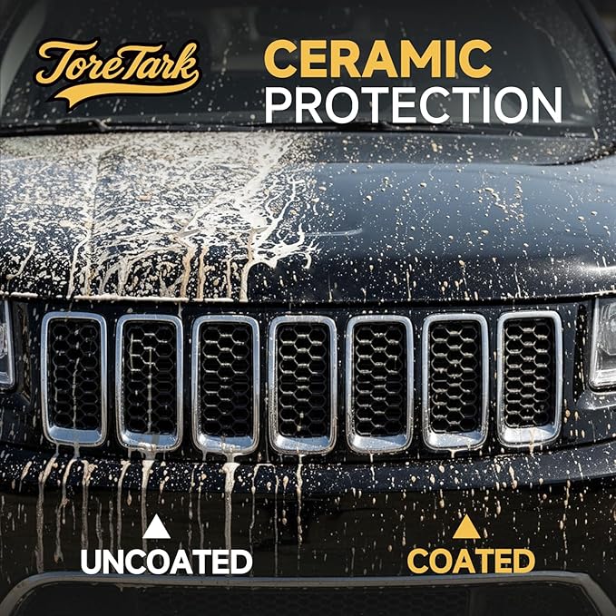 Waterless Car Wash Spray, High-lubricity Ingredients Safe Formula, 3-in-1 Ceramic Protective Coating, Motorcycle Cleaner, Car Cleaning Spray for Detailing, Spray and Wash for SUV, Truck, RV 3.38 Fl Oz