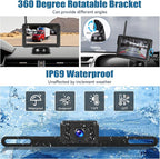 Wireless Backup Camera for Car 4.3 Inch Monitor Digital Signal Stable Rear View Camera Night Vision for Truck/Car/Pickup/SUV/ IP69 Waterproof with License Plate Backup