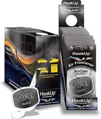 Hockey Car Air Freshener by HookUp - 25 Pack - Black Gold Scent (Extra Strong) | Unique Hockey Gift for Players, Coach, Fans | Hanging Car Accessory with Long Lasting Fresheners Smell