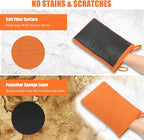 Windspeed 2Pack Clay Mitt, Microfiber Clay Bar Towel for Car Detailing, Medium Grade Bar Glove Auto Detailing (Orange)