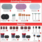 SHALL 508-Piece Rotary Tool Accessories Kit, Universal Rotary Tool Bits for Sanding, Cutting, Grinding, Drilling, Carving, Engraving, Polishing, Cleaning, Rotary Tool Attachments with Carrying Case