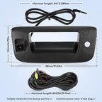 Tailgate Handle Backup Camera Fit for Chevy Silverado GMC Sierra 1500 2500 HD 2007-2013 Tailgate Reversing Rear View Park Assist Camera RCA Plug Replaces 22755304
