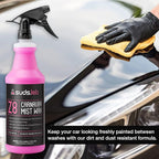Suds Lab Z8 Carnauba Mist Wax – High Gloss Shine & UV Protection – Fast Water Beading Spray for Paint, Glass, & Clear Coat – Quick, Easy Application – 32oz