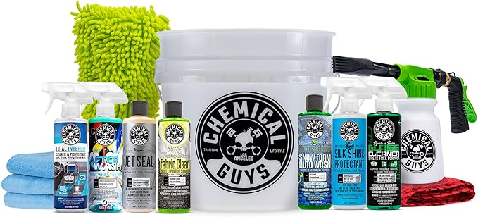 Chemical Guys HOL148MAX 14-Piece Arsenal Builder Wash Kit with TORQ Blaster Foam Gun, Bucket and (7) 16 oz Care Products (Gift for Car & Truck Lovers, Dads and DIYers)