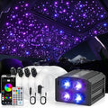 4 Colors 32W Twinkle Starlight Headliner Kit for Car Home with APP&RF Remote,RGBW 600pcs*0.03in*13.1ft Cables Fiber Optic Star Sky Roof Lights,4 Port Engine Sound Activated Car Ceiling Star Lights